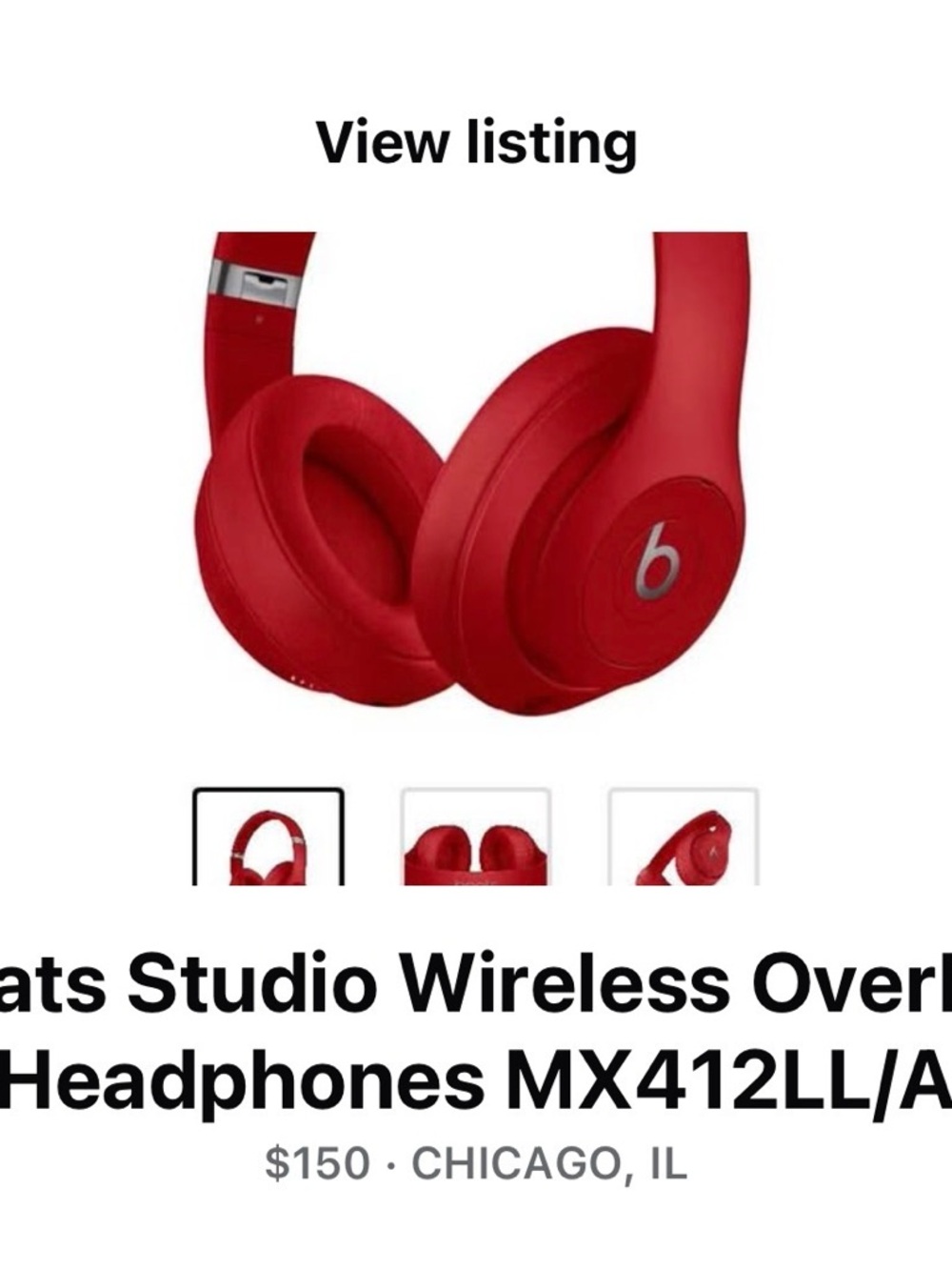 Beats by Dre Studio Wireless Over-Ear Headphones - Red